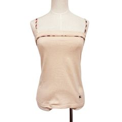 中古 バーバリーブルーレーベル BURBERRY BLUELABEL チューブトップ クリーニング済み ベージュ チェック柄 レディース サイズ38