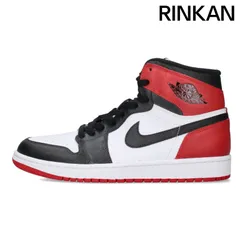 ナイキ  AIR JORDAN 1 RETRO HIGH OG BLACK TOE 555088-184 エアジョーダン1レトロハイオージーつま黒スニーカー メンズ 27cm