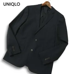 UNIQLO ユニクロ 通年 背抜き Super110’s★ SLIM FIT ストレッチ ウール テーラード ジャケット Sz.44 メンズ 紺 ネイビー