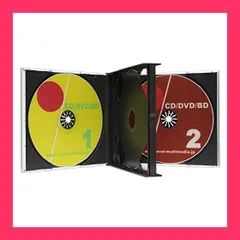 【スタッフおすすめ！】オーバルマルチメディア(OvalMultimedia) CDケース 日本製 PS24mm厚 2枚収納マルチCDケースブラック 3個 CD/DVD/ブルーレイケースにも最適