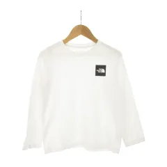 ザノースフェイス THE NORTH FACE Tシャツ ロンT クルーネック 長袖 ロゴプリント ワンポイント アウトドア ボーイズ 男の子 130 白 ホワイト /AH11