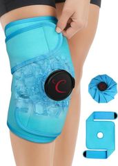Comfytemp膝アイシング サポーター スポーツ用 氷のう不要 冷やす アイスバッグ 膝固定用サポーター 冷温両用バッグアイシング用品 暑さ対策 ゴルフ 結露なし水漏れ防止