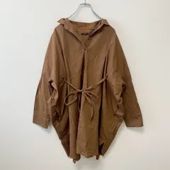 UNIQLO +J ユニクロ プラスジェイ　ジルサンダー　コラボ　レディース　トップス　シャツワンピース　ロングシャツ　羽織り　長袖　ドルマンスリーブ　リボンベルト付き　取外し可ベルト　ブラウン　ゆったり　カジュアル　おしゃれ　SU99h529