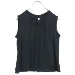 インゲボルグ INGEBORG★フリルベスト リボンモチーフ フリル袖 エレガント♪サイズM ブラック系 z14444