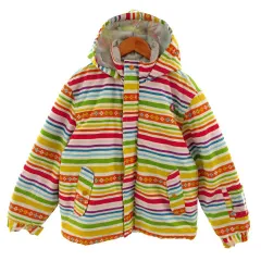 シーシーエル チーム CCLTEAM スキーウェア ジャケット ロゴ  中綿入り マルチボーダー マルチカラー 160