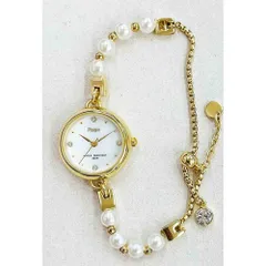 ☆ ゴールド/パール ☆ Plaisir プレジール ニッケルフリーウォッチ plaisir 時計  NTK-30 腕時計 ニッケルフリー リストウォッチ レディース 腕時計レディース ブレスウォッチ ブレスレット 日常生活防水 3気圧防水 アナログ おしゃれ