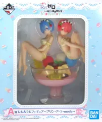 【中古】フィギュア レム＆ラム ～プリン・ア・ラ・mode～ 「一番くじ Re：ゼロから始める異世界生活-あま～い春がきた!どれから食べる?-」 A賞 フィギュア