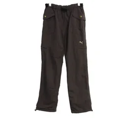 プーマ カーゴパンツ ボトムス ナイロンパンツ スポーツウエア レディース Mサイズ ブラウン PUMA 【中古】