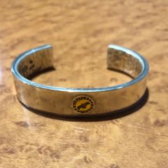 シルバー native バングル 1940/50年代 Navajo ナバホ族 シルバーバングル マラカイト Fred