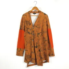 COMME　DES　GARCONS　HOMME　PLUS　コムデギャルソンオムプリュス　AD2018　PB-T004　ASYMMETRY CARDIGANS　アシンメトリーカーディガン　Mサイズ　総柄　オレンジのサムネイル