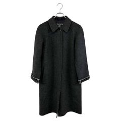 Burberrys◆ステンカラーコート バーバリーズ カシミヤ混 無地 グレー系 ライナー付 レディース サイズ 7 8