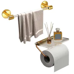 【在庫セール】ホルダー タオル トイレ おしゃれ タオル掛け ペーパーホルダー タオルホルダー ya047 2点セット トイレットペーパーホルダー iikuru