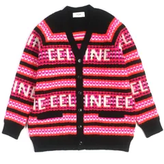 【XS】セリーヌCelineダルメシアンカーディガンメンズピンク1回着用美中古 XS】セリーヌCelineダルメシアンカーディガンメンズピンク1回