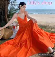 新品 未使用 春夏コーデ  ロングワンピース　リゾートワンピ　レディース　キャミソール