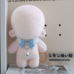 10cm ぬいぐるみ 着せ替え チョーカー リボン アクセサリー ブルー 鈴 首輪 推し活 推しぬい 綿人形 棉花娃娃 ちびぬい服 ちびぐるみ コットンドール cotton doll-X014