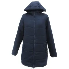 ロキシー ROXY 中綿コート ロング丈 フード付き ジップアップ M 紺 ネイビー /YS30のサムネイル