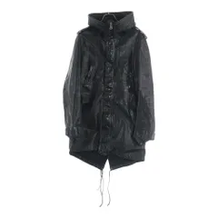 ISAMU KATAYAMA BACKLASH (イサムカタヤマバックラッシュ) GARMENT + SPRAY DYED GOAT LEATHER MODS COAT ゴートタンニン製品染 ジップアップレザーモッズコート ブラック 1903-03のサムネイル