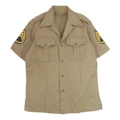 米軍実物 半袖ミリタリーシャツ チノシャツ カーキ 階級章付き - メルカリ