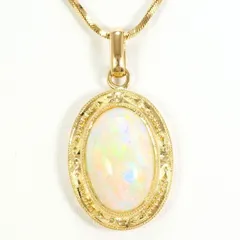 K18YG　ネックレス　necklace　オパール　カード鑑別書　総重量約8.8g　約44cm