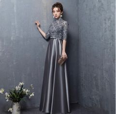 演奏会ドレス ロングドレス 大きいサイズ 新品 L 発表会 結婚式 ステージ衣装