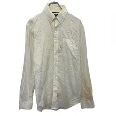 LAUREN RALPH LAUREN 長袖 無地シャツ 15 M～ ホワイト ローレンラルフローレン ボタンダウン 胸ポケット 古着卸 アメリカ仕入 a704-5676