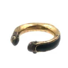 【激レア】✨HERMES ring✨エルメスリング　コンビ　レザー　約10号 今買って“得”なヴィンテージエルメスは「80s〜90s金×銀コンビ