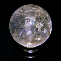 レインボー水晶　58ｍｍ丸玉　台座付き　　☆パワーストーン スフィア