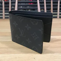 極美品 ブラック 二つ折り財布 M61695 LOUIS VUITTON ヴィトン 財布 メンズ 二つ折り モノグラム 正規