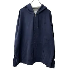 Champion ロゴスウェット パーカー XL ネイビー チャンピオン ジップアップ フーディー トップス 古着卸 アメリカ仕入 a708-6105