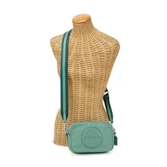 コーチ COACH デンプシー カメラ バッグ ウィズ パッチ ペブルド レザー C2828 ショルダーバッグ クロスボディ 斜め掛け 肩掛け ポシェット ミニバッグ レディース メンズ ウォッシュドグリーン (グリーン) 中古 mbf16003