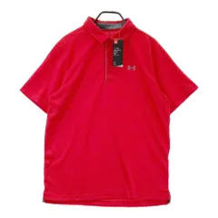 サイズ：XL UNDER ARMOUR アンダーアーマー  半袖ポロシャツ  レッド系 [240101395257]# ゴルフウェア メンズ ストスト