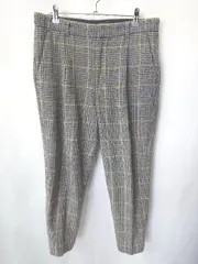◇ BEAUTY & YOUTH UNITED ARROWS チェック柄 毛70％ 秋 冬 テーパードパンツ サイズL グレー系 メンズ E  【1406050074920】