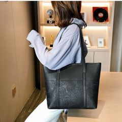 ショルダーバッグ A4トートバッグ通勤通学 ローズ柄 a163_e3