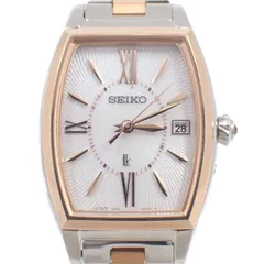【美品】SEIKO セイコー ルキア LUKIA Grow ソーラー電波 レディース 腕時計 コンビ シルバー文字盤 SSVW230 / 1B32-0BJ0【いおき質店】
