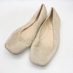 ◇ ⊇ FABIO RUSCONI スクエアトゥ フラットシューズ サイズ36 ベージュ系 レディース E  【1410290047194】