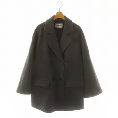 バビロン BABYLONE 24AW シングルメルトンジャケットコート ダブル チェスター ミドル丈 アウター ウール F グレー /MI ■OSのサムネイル