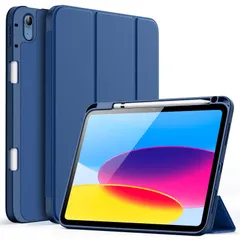 【人気商品】JETech iPad（A16）ケース 第11/10世代（2025/2022モデル）用Pencilホルダー付き 対応 ソフトTPUバック スリム保護カバー オートウェイクアップ/スリープ機能付き (紺)