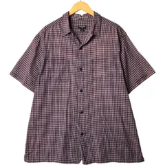 古着 ラルフローレン Ralph Lauren POLO JEANS COMPANY チェック柄 半袖 オープンカラー コットンシャツ ボックスシャツ/eaa566219