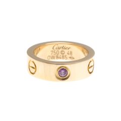 カルティエ(Cartier) ラブリング 1P ピンクサファイア K18ピンクゴールド(K18PG) ファッション サファイア バンドリング ピンクゴールド(PG)