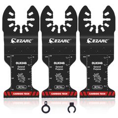 【正規品（新品）】EZARC マルチツール 替刃 超硬 カーバイド 金属 木材切断対応 超硬ブレード 長寿命 刃厚1.2mm 3本入り