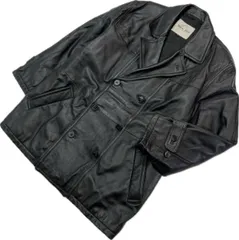 Storm Bird ☆ 羊革 ラムレザー ダブル レザーコート レザージャケット ブラック L ダンディー 無骨 紳士 アメカジ ストームバード■S3141