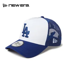 NEW ERA ニューエラ 14388628 9FORTY A-Frame トラッカー MLB Mesh Embroidery ロサンゼルス・ドジャース ホワイトダークロイヤル スナップバック ユニセックス カーブドバイザー  メジャーリーグ・ベースボール