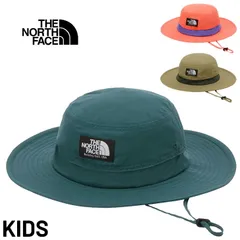 ザ・ノース・フェイス 帽子 キッズ ジュニア ハット帽 THE NORTH FACE ホライズンハット｜子ども用 紫外線対策 UVケア はっ水 あご紐付き ハット ナイロン キャンプ レジャー/NNJ02520