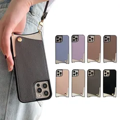 Iphone14 plus スマホケース ショルダー タイプ 携帯ケース 背面カード収納 肩掛け 斜めかけ カード収納 背面ポケット 財布付き マグネットなし 背面手帳型 ショルダーストラップ付き アイフォン14 プラス 0