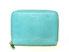 ティファニー 財布 ■ ティファニーブルー レザー ラウンドファスナー コンパクト ウォレット レディース Tiffany & Co. □7E