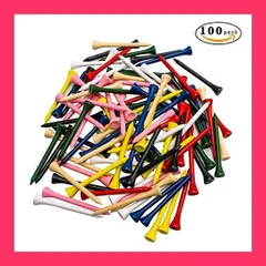 【スタッフおすすめ！】ゴルフティープロウッドゴルフティーパック100個、ゴルフティー複数色サイズ3-1 / 4インチ 83 mm、2-3 / 4インチ 70mm または2-1 / 8インチ 54mmトールゴルフティーバルクサイドスピンと摩擦