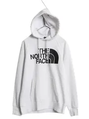 【お得なクーポン配布中!】 US企画 ノースフェイス プリント スウェット フード パーカー レディース S アウトドア プルオーバー トレーナー 裏起毛 シンプル ホワイト