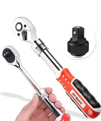 【新品未使用品】 伸縮式 ラチェット 簡単 3/8インチ ラチェットハンドル ラチェットレンチ ラチェット ラチェットレンチ ラチェットハンドル
