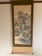 真作】掛軸 渓流釣人図 静寂な山野のひととき 静謐な自然美 T29 - メルカリ