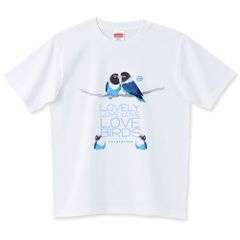 LOVELY LOVEBIRDS 0603 ブルーボタンインコ Tシャツ 半袖